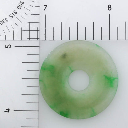 Green Jadeite Jade Loose Pi Disc Pendant | Green Jade Donut | UPC #265493