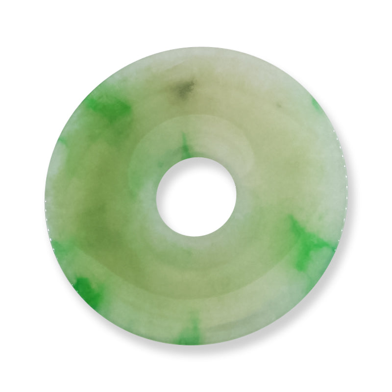 Green Jadeite Jade Loose Pi Disc Pendant | Green Jade Donut | UPC #265493