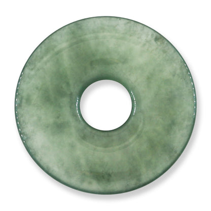 Green Jadeite Jade Loose Pi Disc Pendant Carving | Jade Donut | UPC #355934