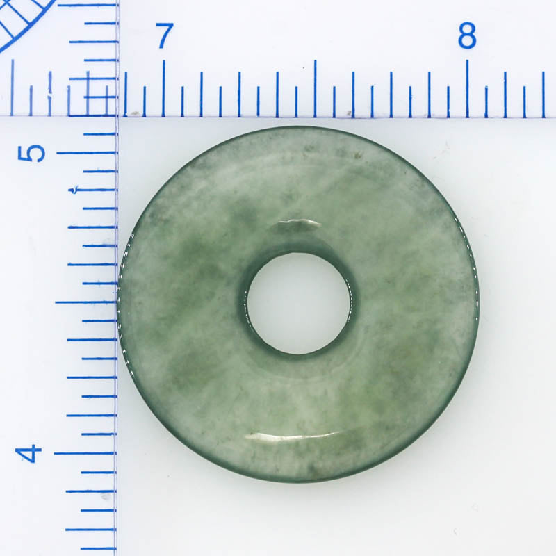 Green Jadeite Jade Loose Pi Disc Pendant Carving | Jade Donut | UPC #355934