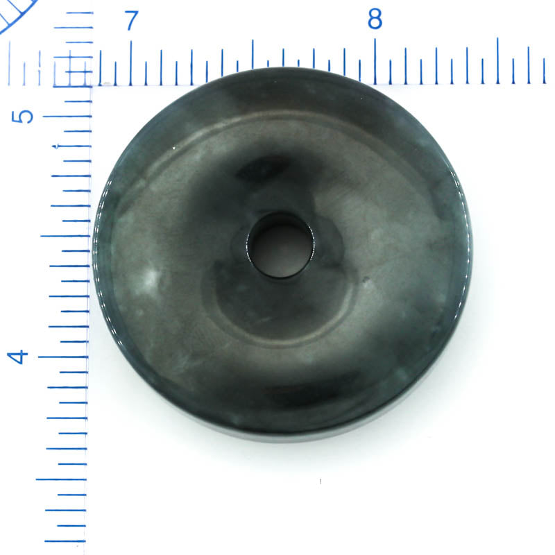 Blue-Green Guatemalan Jadeite Jade Loose Pi Disc Pendant Carving | Jade Donut | UPC #401150