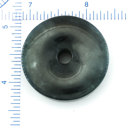 Blue-Green Guatemalan Jadeite Jade Loose Pi Disc Pendant Carving | Jade Donut | UPC #401150