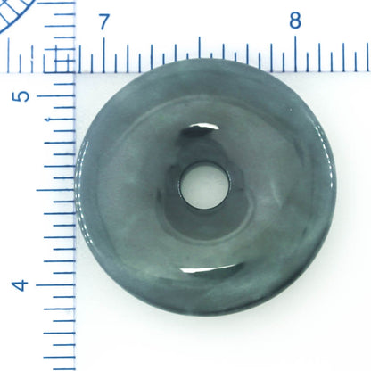 Blue-Green Guatemalan Jadeite Jade Loose Pi Disc Pendant Carving | Jade Donut | UPC #400672