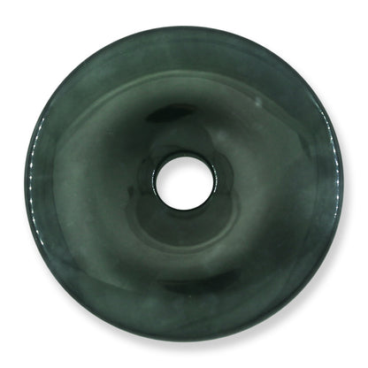 Blue-Green Guatemalan Jadeite Jade Loose Pi Disc Pendant Carving | Jade Donut | UPC #400603