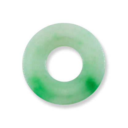 Green Jadeite Jade Loose Pi Disc Pendant  | Jade Donut | UPC #400689