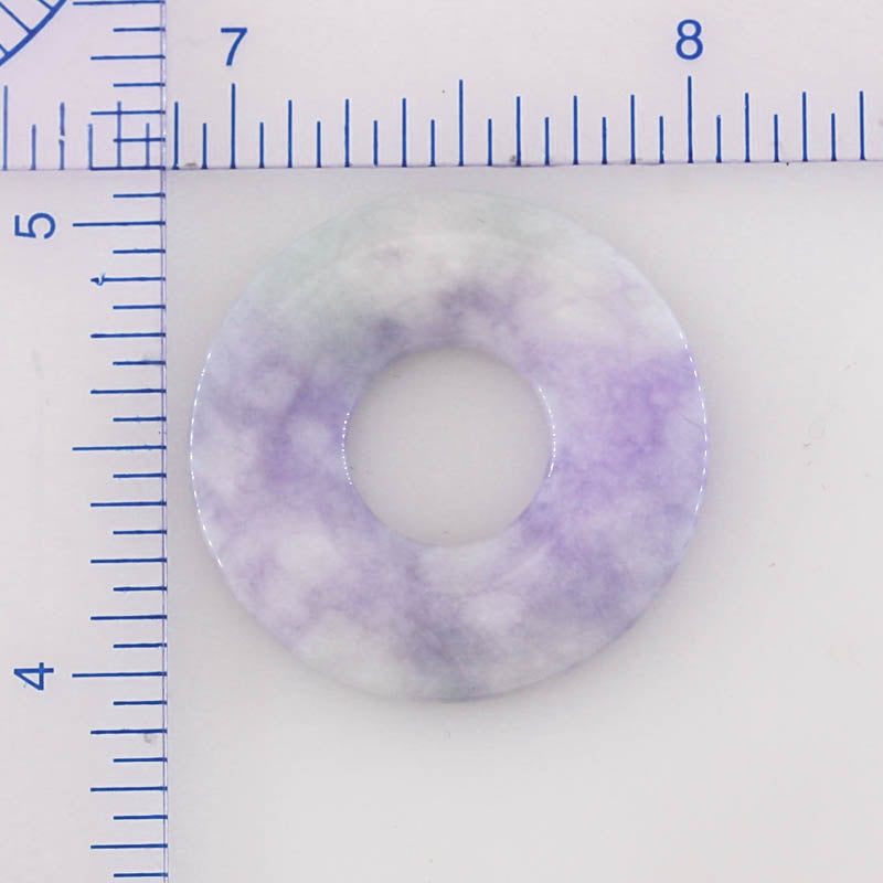 Lavender Jadeite Jade Loose Pi Disc Pendant  | Jade Donut | UPC #342903