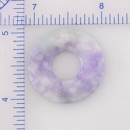 Lavender Jadeite Jade Loose Pi Disc Pendant  | Jade Donut | UPC #342903