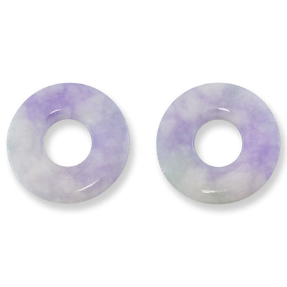 Lavender Jadeite Jade Loose Pi Disc Pendant  | Jade Donut | UPC #342903