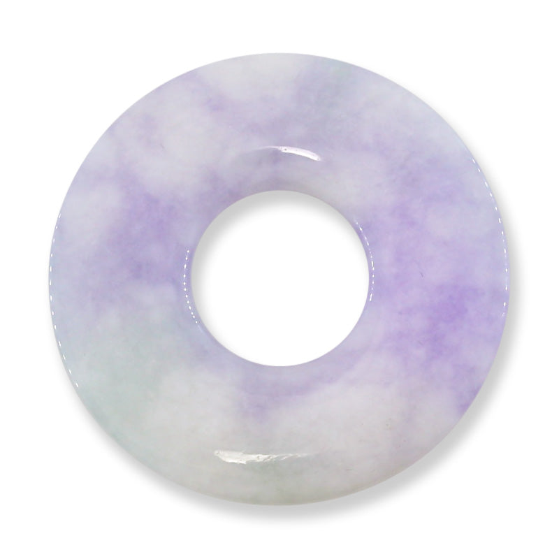 Lavender Jadeite Jade Loose Pi Disc Pendant  | Jade Donut | UPC #342903