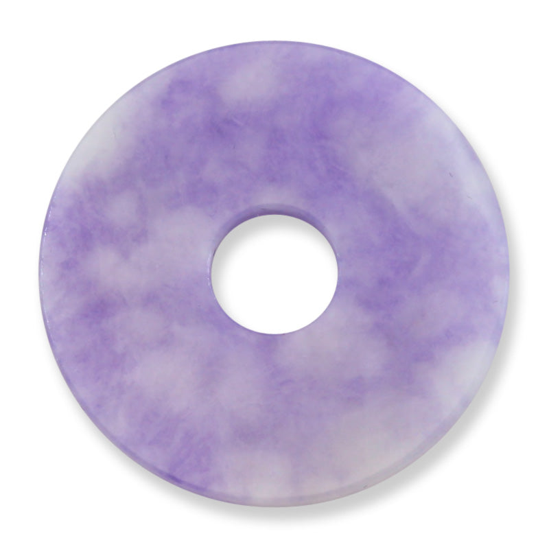 Lavender Flat Jade Loose Disc Pendant  | Jade Donut | UPC #401037