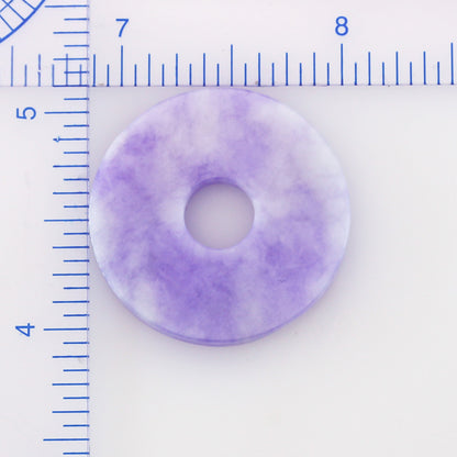 Lavender Flat Jade Loose Disc Pendant  | Jade Donut | UPC #401037