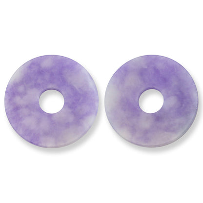Lavender Flat Jade Loose Disc Pendant  | Jade Donut | UPC #401037