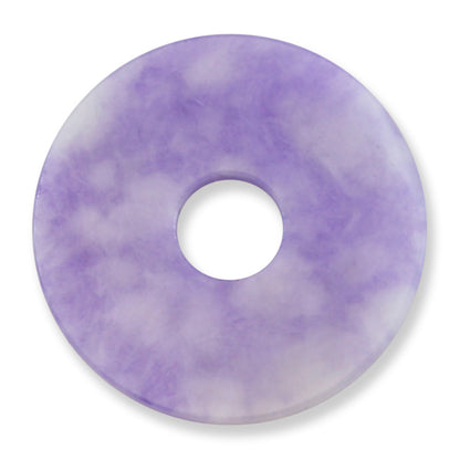 Lavender Flat Jade Loose Disc Pendant  | Jade Donut | UPC #401037