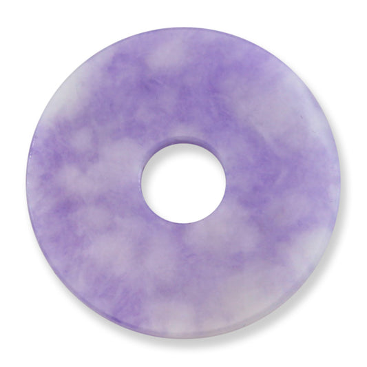 Lavender Flat Jade Loose Disc Pendant  | Jade Donut | UPC #401037