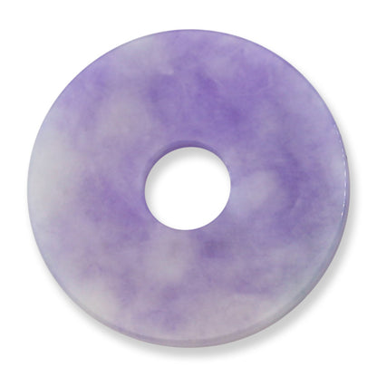 Lavender Flat Jade Loose Disc Pendant  | Jade Donut | UPC #401037