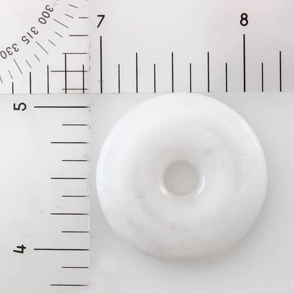White Jadeite Jade Loose Pi Disc Pendant Carving | Jade Donut | UPC #407558