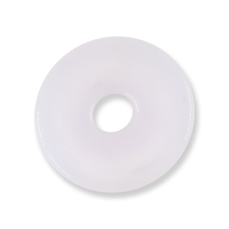 White Jadeite Jade Loose Pi Disc Pendant | White Jade Donut | UPC #407138
