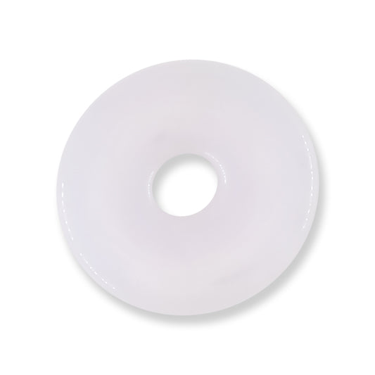 White Jadeite Jade Loose Pi Disc Pendant | White Jade Donut | UPC #407138