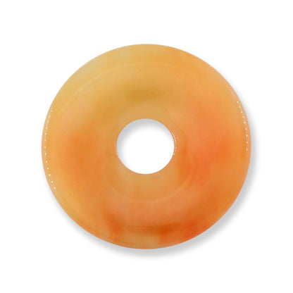 Yellow Jadeite Jade Loose Pi Disc Pendant | Jade Donut | UPC #252578