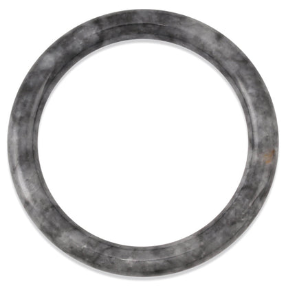 GREY JADEITE JADE CYLINDRICAL BANGLE 62.7MM UPC #327122