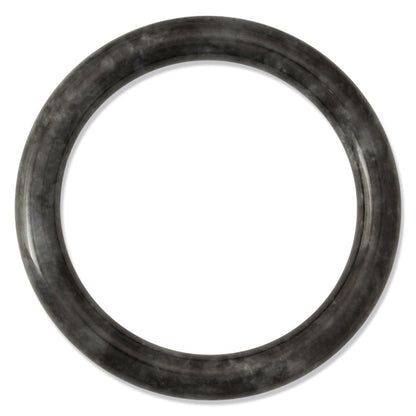 Grey Jadeite Jade Cylindrical Bangle 62.2 mm | UPC #326408