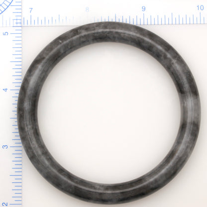 Grey Jadeite Jade Cylindrical Bangle 62.9mm | UPC #327146