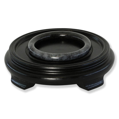 Grey Jadeite Jade Cylindrical Bangle 58.5mm | UPC #323032