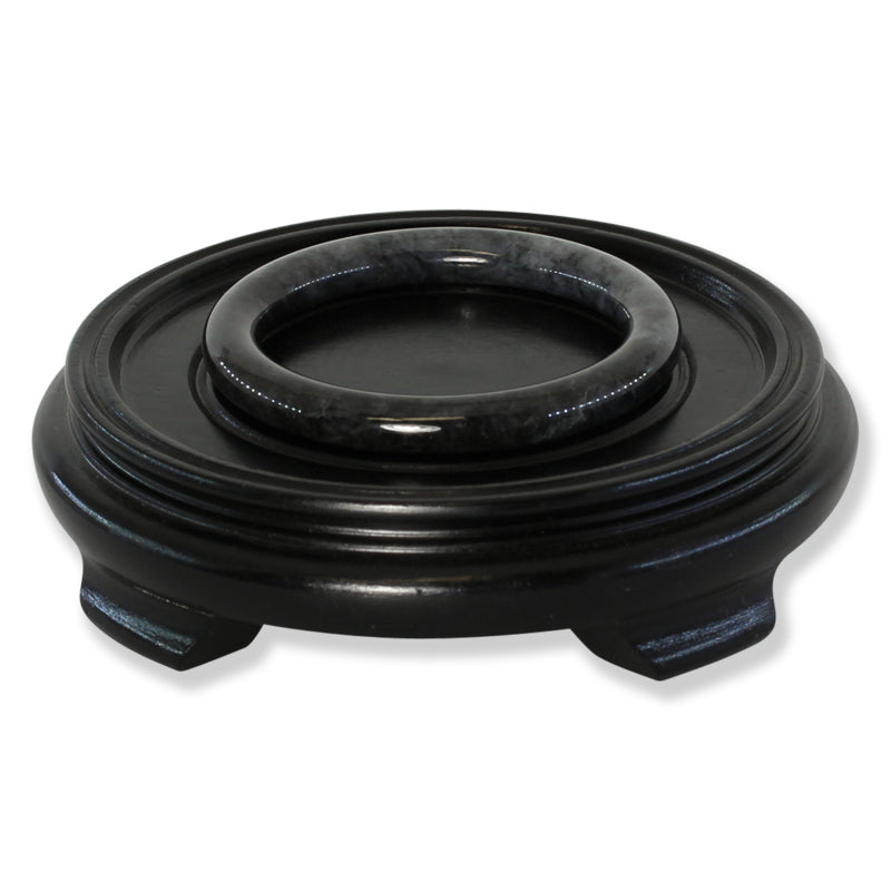 Grey Jadeite Jade Cylindrical Bangle 58.5mm | UPC #323032