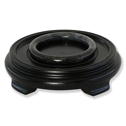 Grey Jadeite Jade Cylindrical Bangle 58.5mm | UPC #323032