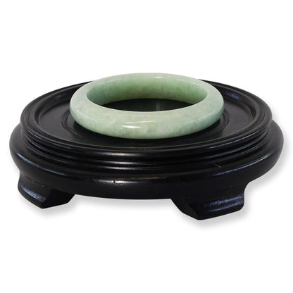 Green Jadeite Jade Half Round Bangle 58MM | UPC # 196605