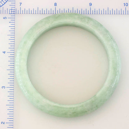Green Jadeite Jade Half Round Bangle 58MM | UPC # 196605