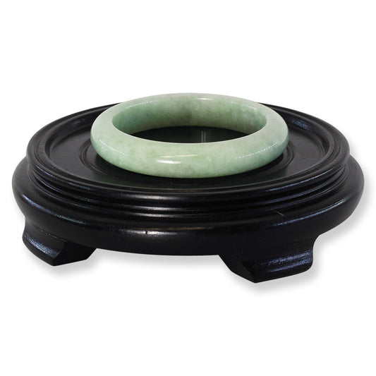 Green Jadeite Jade Half Round Bangle 58MM | UPC # 196605