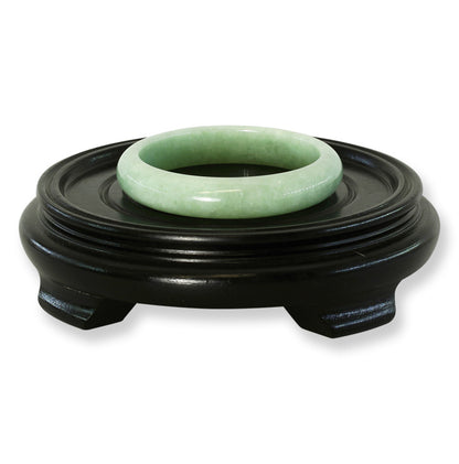 Green Jadeite Jade Half Round Bangle 57.1MM | UPC #279063