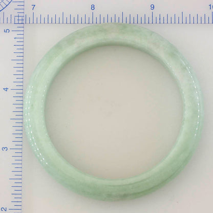 Green Jadeite Jade Half Round Bangle 57.7MM | UPC #030084