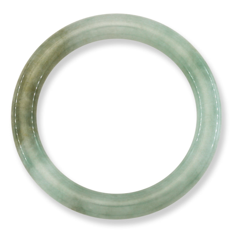 Green Jadeite Jade Cylindrical Bangle 57.0MM | UPC #400344
