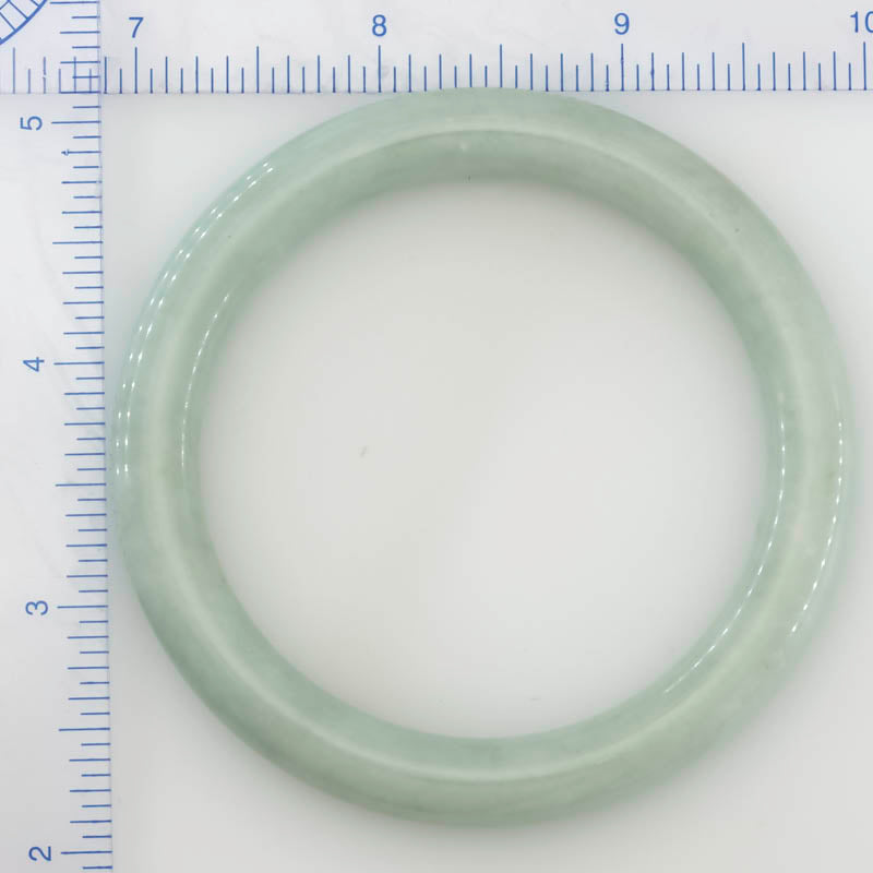 Green Jadeite Jade Cylindrical Bangle 58.6MM | UPC #134164