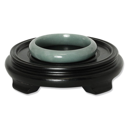Bluie Green Jadeite Jade Half Round Bangle 60.7MM UPC #117556