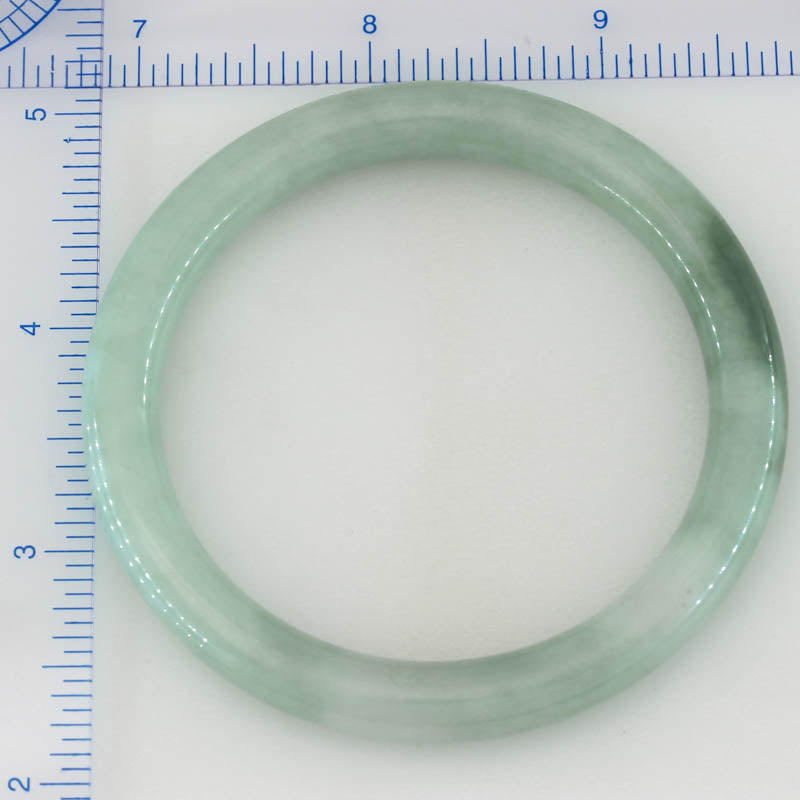 Green Jadeite Jade Cylindrical Bangle 57.6MM | UPC #326545