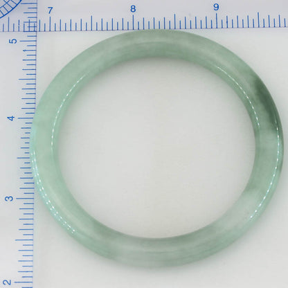 Green Jadeite Jade Cylindrical Bangle 57.6MM | UPC #326545