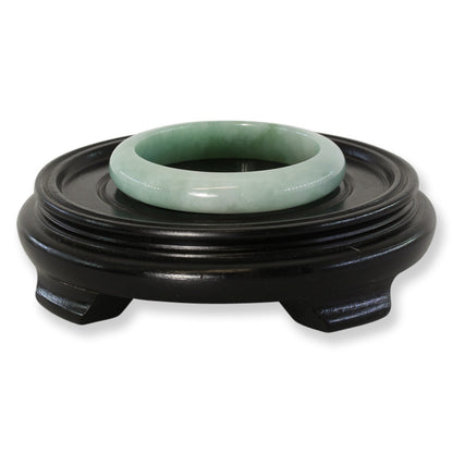 Green Jadeite Jade Half Round Bangle 58.7MM | UPC #148444