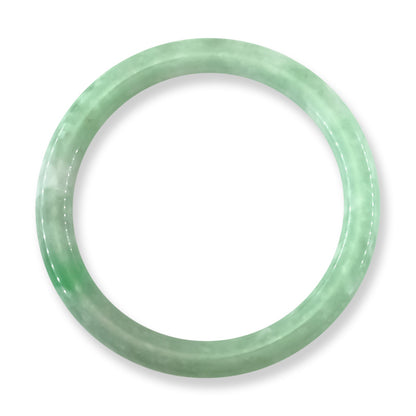 Green Jadeite Jade Cylindrical Bangle 57.7MM | UPC #167667
