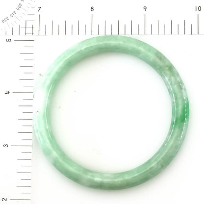 Green Jadeite Jade Cylindrical Bangle 57.7MM | UPC #167667