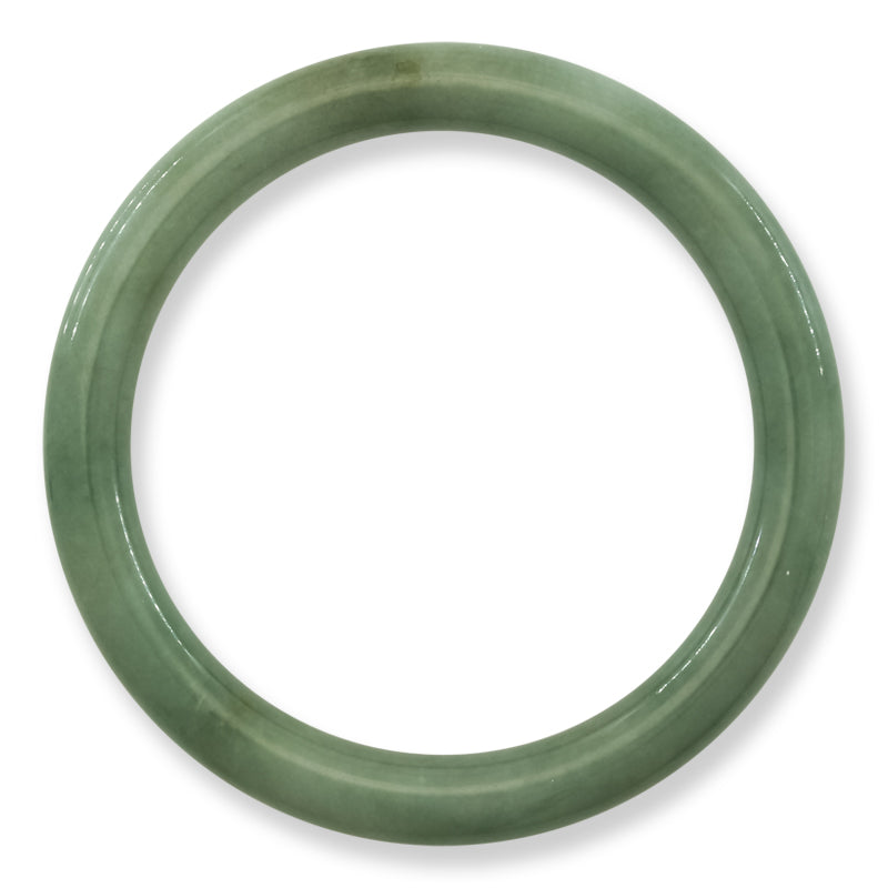 Green Jadeite Jade Cylindrical Bangle 61.6MM | UPC #407176
