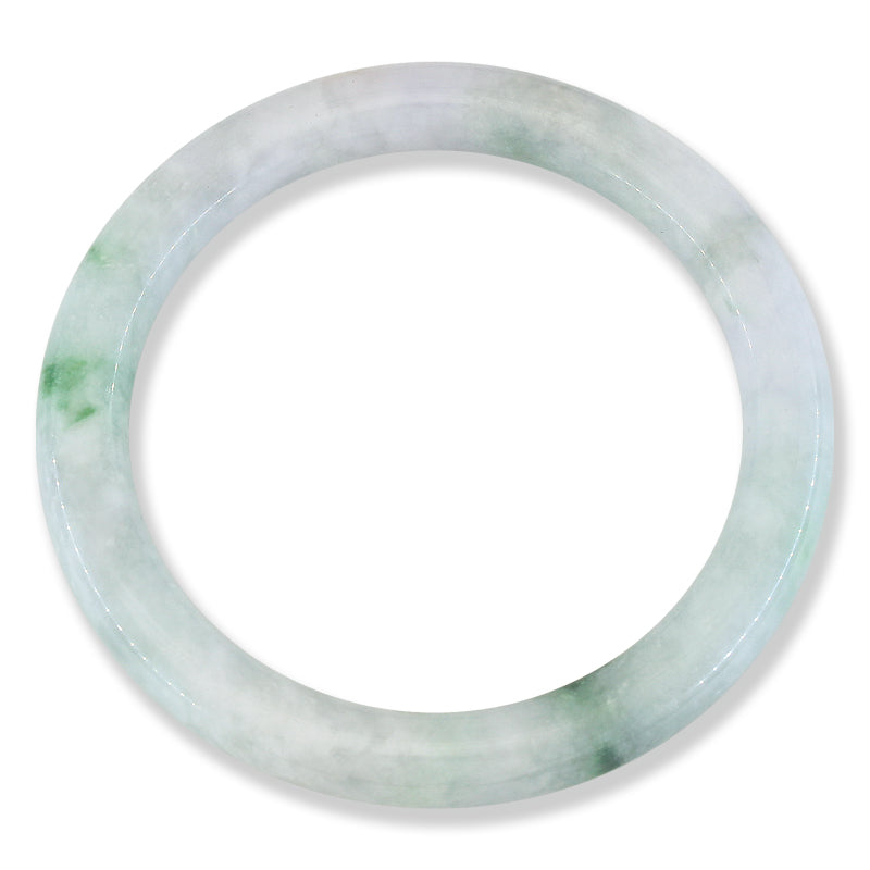 Green Jadeite Jade Cylindrical Bangle 62.6MM | UPC #401709