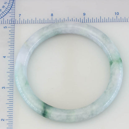 Green Jadeite Jade Cylindrical Bangle 62.6MM | UPC #401709