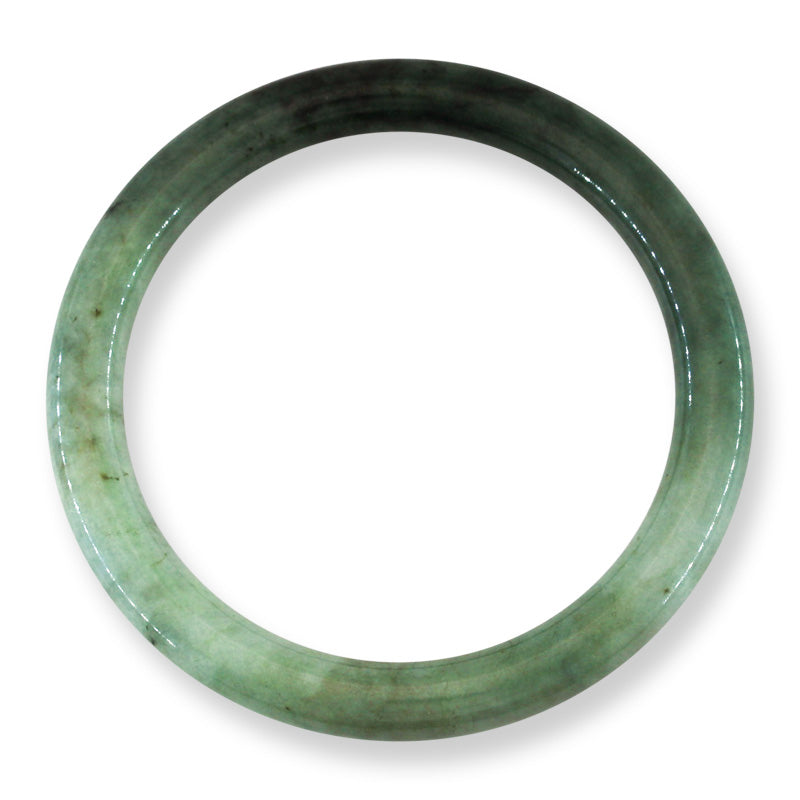 Green Jadeite Jade Cylindrical Bangle 58.7MM | UPC #030107