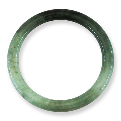 Green Jadeite Jade Cylindrical Bangle 58.7MM | UPC #030107