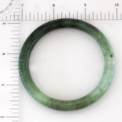 Green Jadeite Jade Cylindrical Bangle 58.7MM | UPC #030107
