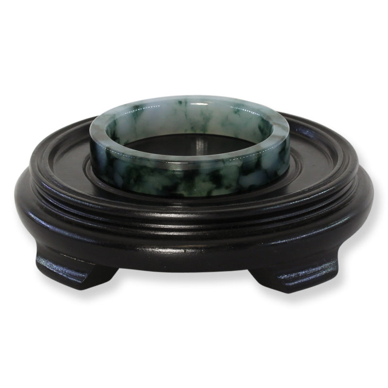 Green Jadeite Jade Flat Bangle 60.5MM | UPC #304604