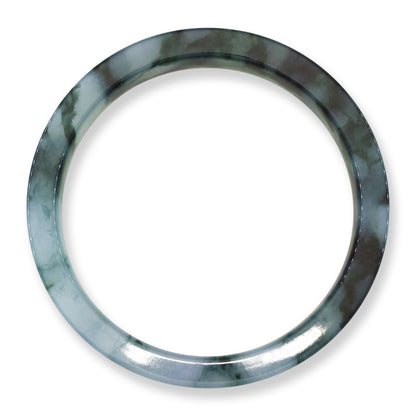 Green Jadeite Jade Flat Bangle 60.5MM | UPC #304604